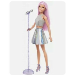 Mattel - Barbie Career: Pop Star Doll Pink Hair Iridescent Skirt NEW